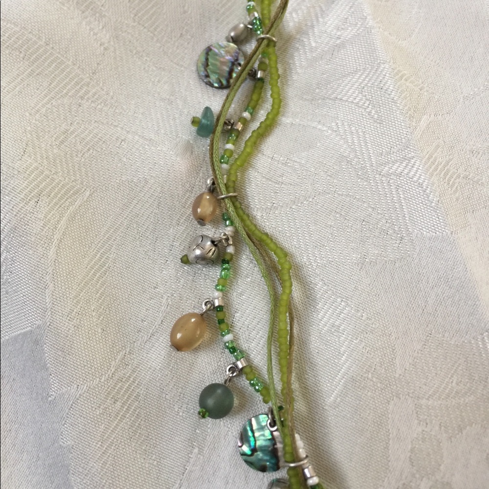 Coldwater Creek Green Shell & Abalone Necklace - image 8